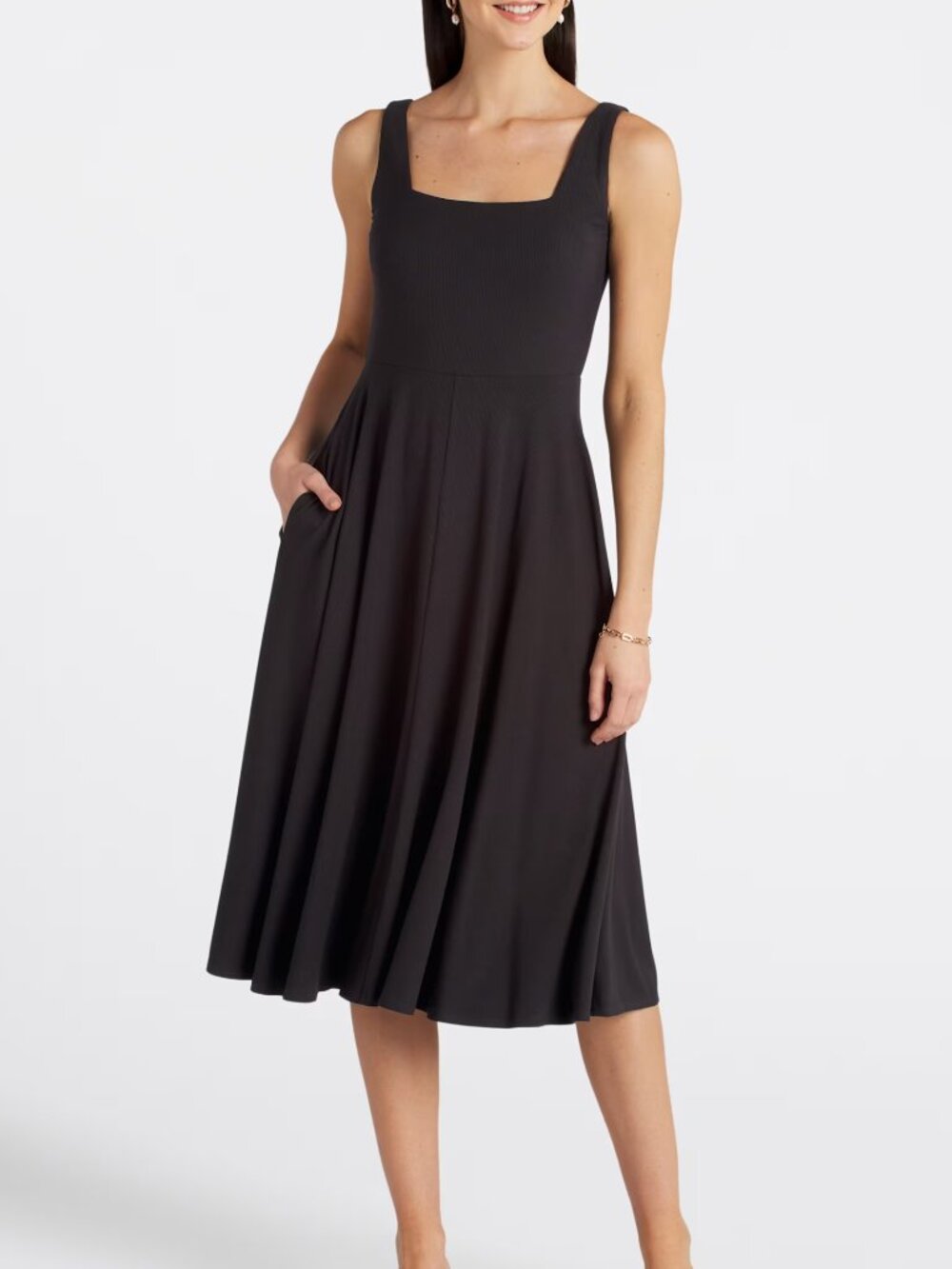 Nine Britton Giulietta Square Neck Dress Black Sz L Stitch Fix